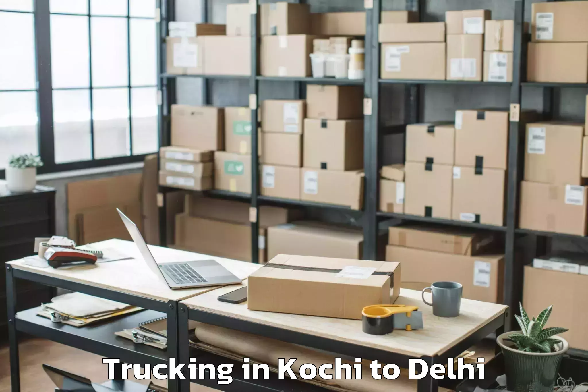 Quality Kochi to Parsvnath Mall Azadpur Trucking